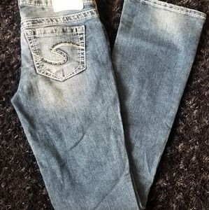 Silver Aiko Boot Cut Jeans